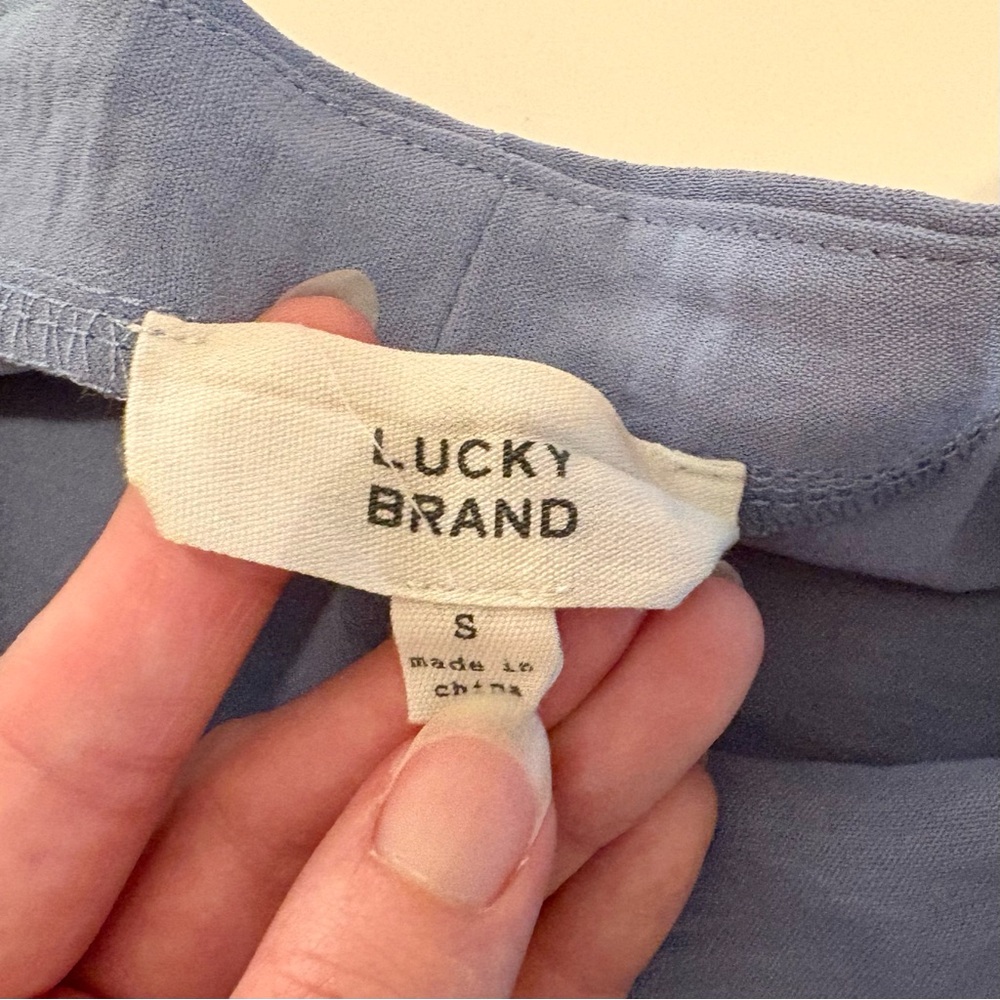 Lucky Brand Blue Buttoned A-Line Dress - Picture 8 of 11